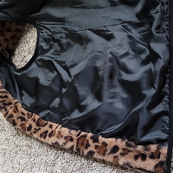 Beauciel vest 3X zip faux fur cabincore baddie animal print - Picture 10 of 13